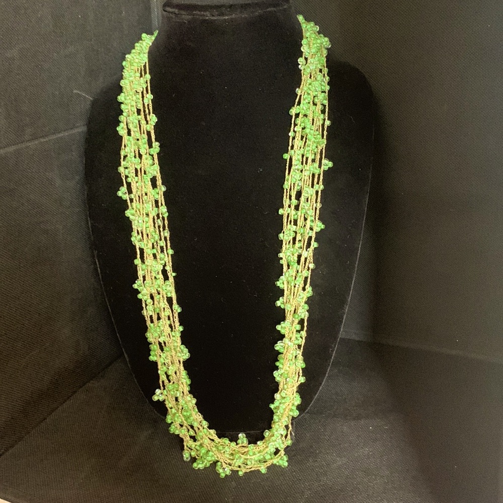 Vintage Green beaded necklace